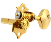 Sperzel Left-Handed Electric Guitar 6 In-Line Locking Machine Heads Set with Locking Knob (Satin Chrome)
