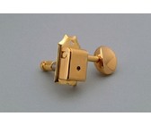 Sperzel Left-Handed Electric Guitar 6 In-Line Locking Machine Heads Set with Locking Knob (Satin Chrome)
