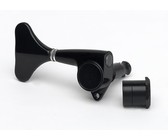 Gotoh UKB Ukulele Machine Head Set with Black Oval Buttons (Nickel)