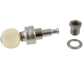 Sperzel Left-Handed Electric Guitar 6 In-Line Locking Machine Heads Set with Locking Knob (Satin Chrome)