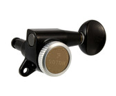 Gotoh SG381-MGT Electric Guitar 3 A-Side Locking Machine Heads Set (Black)