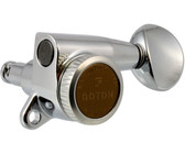 Gotoh SG381-MGT Electric Guitar 3 A-Side Locking Machine Heads Set (Black)