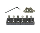 Allparts Electric Guitar Ebony Humbucker Pickup Cover Set with Mounting Ring - No Holes (Natural)