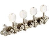 Sperzel Left-Handed Electric Guitar 6 In-Line Locking Machine Heads Set with Locking Knob (Satin Chrome)