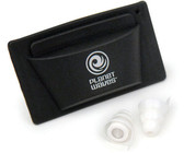 Allparts Electric Guitar Ebony Humbucker Pickup Cover Set with Mounting Ring - No Holes (Natural)