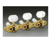 Sperzel Left-Handed Electric Guitar 6 In-Line Locking Machine Heads Set with Locking Knob (Satin Chrome)