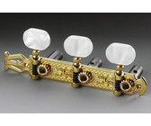 Sperzel Left-Handed Electric Guitar 6 In-Line Locking Machine Heads Set with Locking Knob (Satin Chrome)