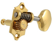 Schaller GrandTune Series Acoustic Guitar 3 A-Side Machine Heads Set with Butterbean Buttons (Gold)