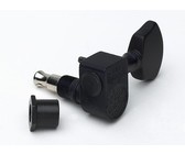 Sperzel Left-Handed Electric Guitar 6 In-Line Locking Machine Heads Set with Locking Knob (Satin Chrome)