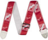 Fender 2 Inch Custom Color Fender Monogrammed Guitar Strap (Candy Apple Red)