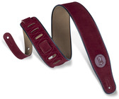Planet Waves L25W1400 Deluxe Series 2.5 Inch Racing Stripes Leather Instrument Strap (Black and Red)