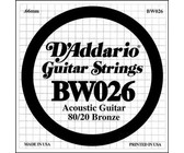 D'Addario PB024 .024 Phosphor Bronze Wound Single String
