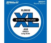 D'Addario XLB032 .032 XL Nickel Wound Long Scale Single Bass Guitar String