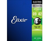 Elixir 19002 Optiweb 9-42 Super Light Nickel Plated Steel Coated Electric Guitar Strings