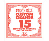 Ernie Ball 1015 .015 Plain Steel Single String
