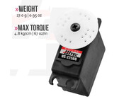 Servo hitec 3.9/6v4.8kg mighty mini (bb)
