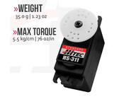 Servo hitec 6v3.7kg standard economy