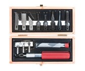 Knife woodworking set ex (wooden box)sls