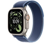 Apple Watch Ultra 3 GPS + Cellular 49mm Natural Titanium Case with Blue/Bright Blue Trail Loop - S/M (MEWR4AF/A)