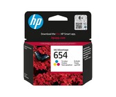 HP 654 Tri-Color Ink Advantage Cartridge (7FP38UE)
